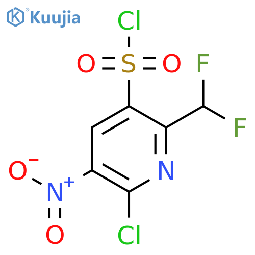 2-Chloro-6-(difluoromethyl)-3-nitropyridine-5-sulfonyl chloride structure