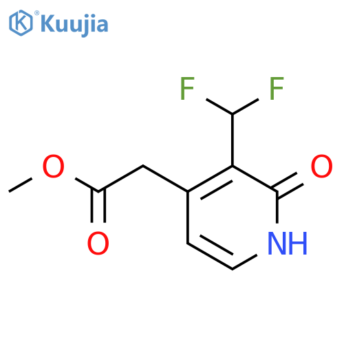Methyl 3-(difluoromethyl)-2-hydroxypyridine-4-acetate structure