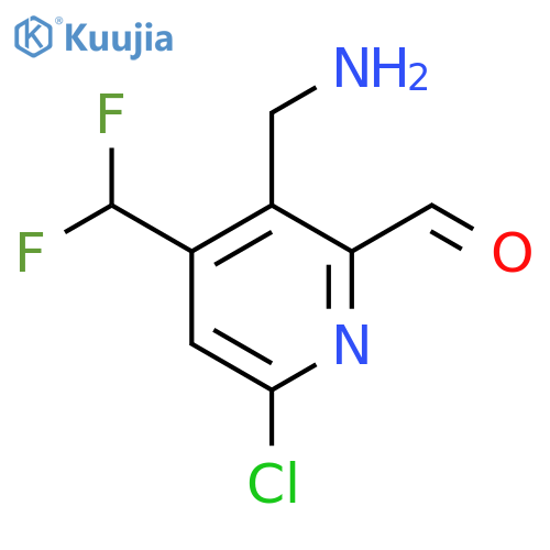 3-(Aminomethyl)-6-chloro-4-(difluoromethyl)pyridine-2-carboxaldehyde structure
