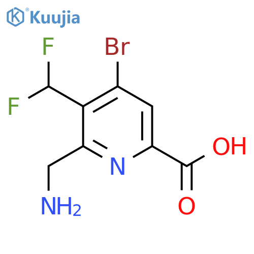 2-(Aminomethyl)-4-bromo-3-(difluoromethyl)pyridine-6-carboxylic acid structure