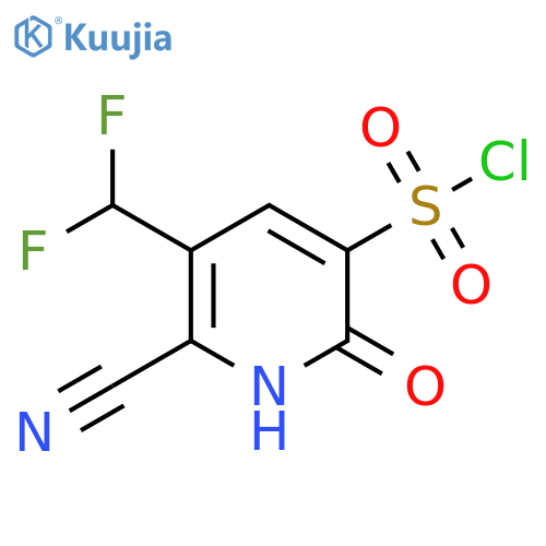 2-Cyano-3-(difluoromethyl)-6-hydroxypyridine-5-sulfonyl chloride structure