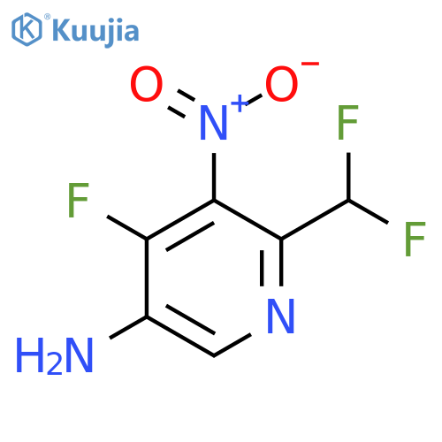 5-Amino-2-(difluoromethyl)-4-fluoro-3-nitropyridine structure