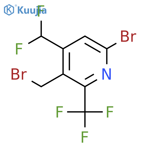6-Bromo-3-(bromomethyl)-4-(difluoromethyl)-2-(trifluoromethyl)pyridine structure
