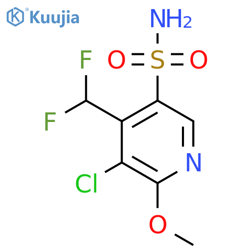 3-Chloro-4-(difluoromethyl)-2-methoxypyridine-5-sulfonamide structure