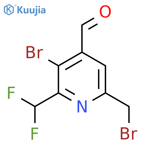 3-Bromo-6-(bromomethyl)-2-(difluoromethyl)pyridine-4-carboxaldehyde structure