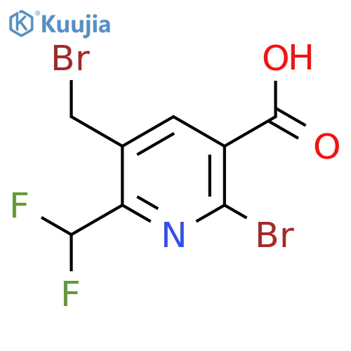 2-Bromo-5-(bromomethyl)-6-(difluoromethyl)pyridine-3-carboxylic acid structure