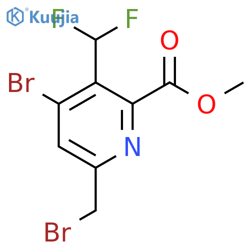 Methyl 4-bromo-6-(bromomethyl)-3-(difluoromethyl)pyridine-2-carboxylate structure