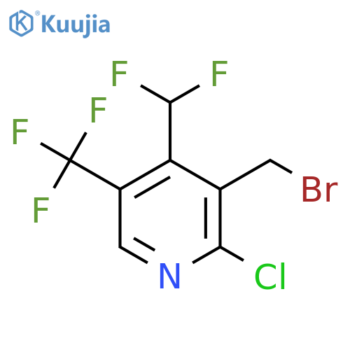 3-(Bromomethyl)-2-chloro-4-(difluoromethyl)-5-(trifluoromethyl)pyridine structure