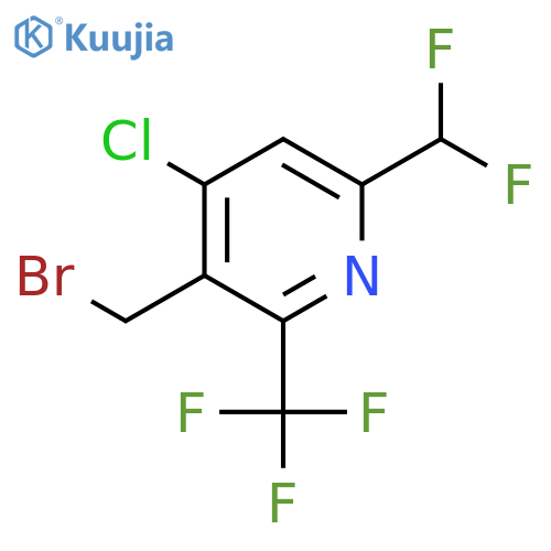 3-(Bromomethyl)-4-chloro-6-(difluoromethyl)-2-(trifluoromethyl)pyridine structure