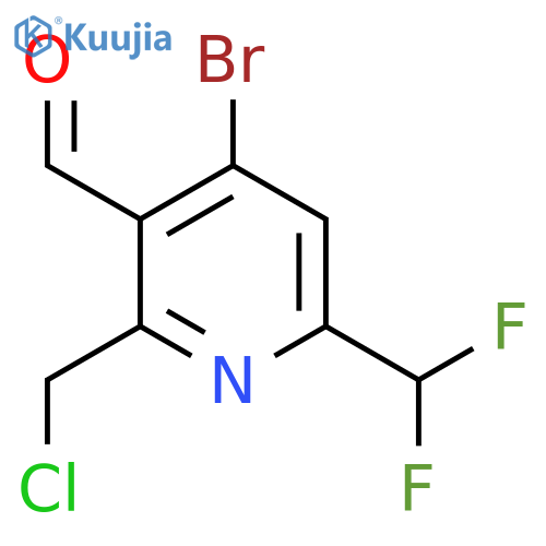 4-Bromo-2-(chloromethyl)-6-(difluoromethyl)pyridine-3-carboxaldehyde structure