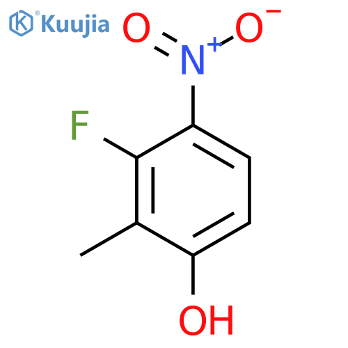 3-fluoro-2-methyl-4-nitro-phenol structure