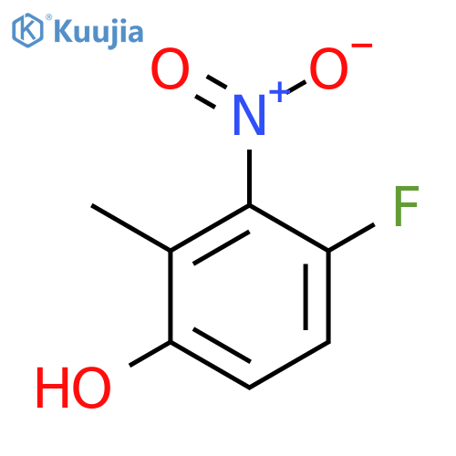 4-Fluoro-2-methyl-3-nitrophenol structure