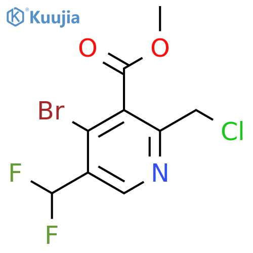 Methyl 4-bromo-2-(chloromethyl)-5-(difluoromethyl)pyridine-3-carboxylate structure