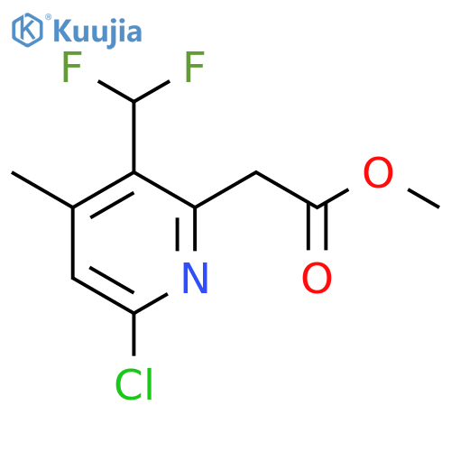 Methyl 6-chloro-3-(difluoromethyl)-4-methylpyridine-2-acetate structure