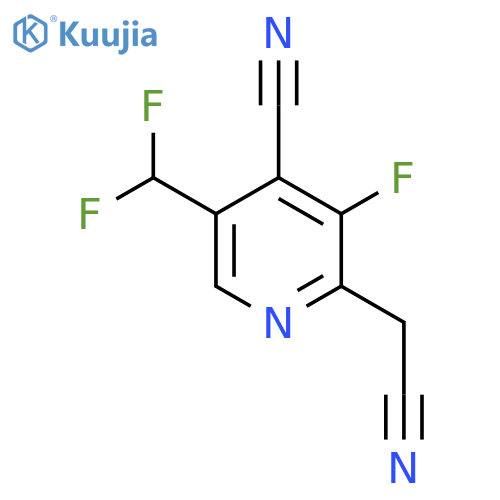 4-Cyano-5-(difluoromethyl)-3-fluoropyridine-2-acetonitrile structure