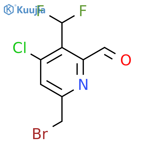 6-(Bromomethyl)-4-chloro-3-(difluoromethyl)pyridine-2-carboxaldehyde structure
