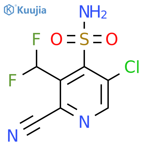5-Chloro-2-cyano-3-(difluoromethyl)pyridine-4-sulfonamide structure