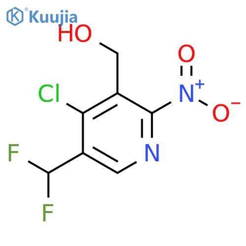 4-Chloro-5-(difluoromethyl)-2-nitropyridine-3-methanol structure
