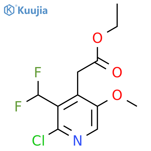 Ethyl 2-chloro-3-(difluoromethyl)-5-methoxypyridine-4-acetate structure