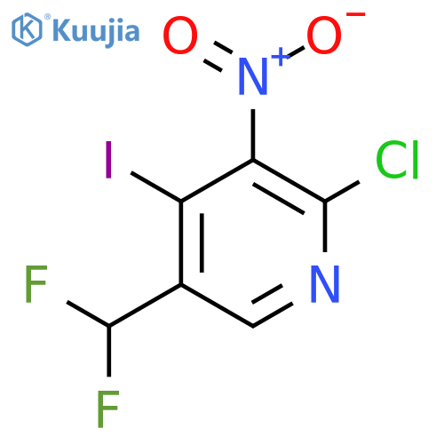 2-Chloro-5-(difluoromethyl)-4-iodo-3-nitropyridine structure