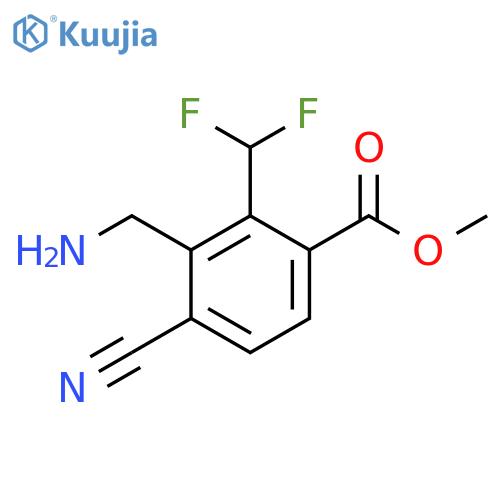 Methyl 3-aminomethyl-4-cyano-2-(difluoromethyl)benzoate structure