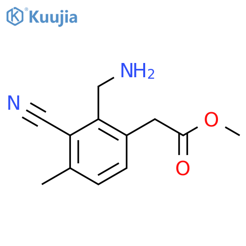 Methyl 2-aminomethyl-3-cyano-4-methylphenylacetate structure