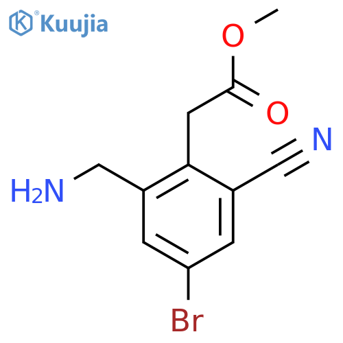 Methyl 2-aminomethyl-4-bromo-6-cyanophenylacetate structure