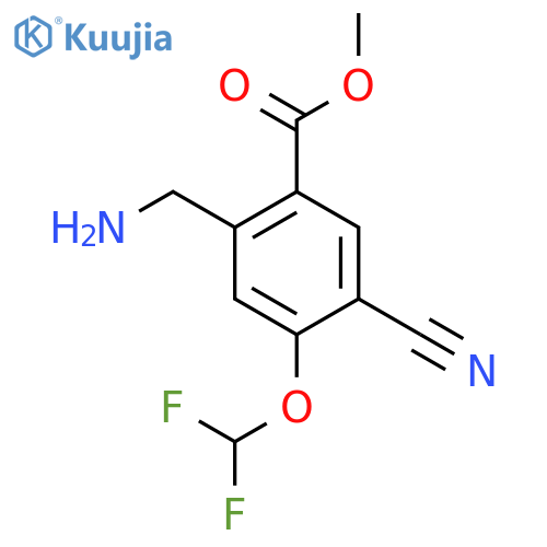Methyl 2-aminomethyl-5-cyano-4-(difluoromethoxy)benzoate structure