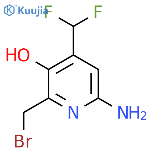 6-Amino-2-(bromomethyl)-4-(difluoromethyl)-3-hydroxypyridine structure