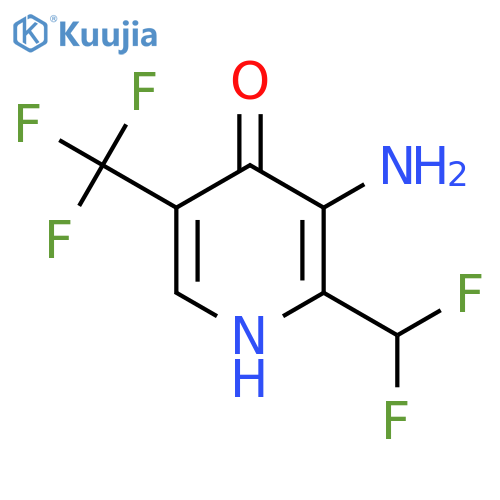 3-Amino-2-(difluoromethyl)-4-hydroxy-5-(trifluoromethyl)pyridine structure