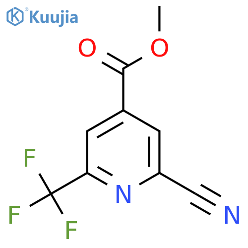 Methyl 2-cyano-6-(trifluoromethyl)isonicotinate structure