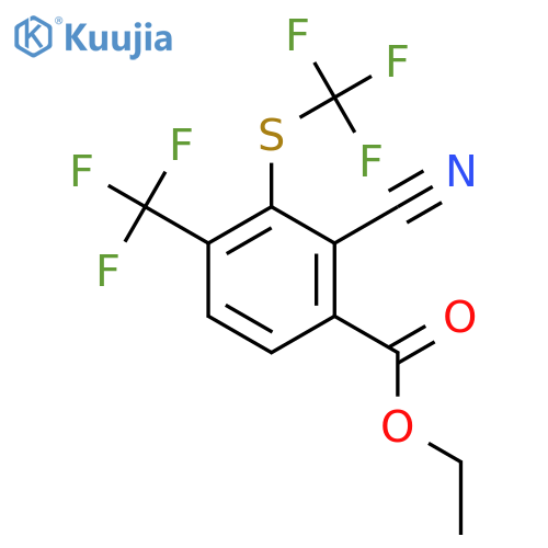 Ethyl 2-cyano-4-trifluoromethyl-3-(trifluoromethylthio)benzoate structure