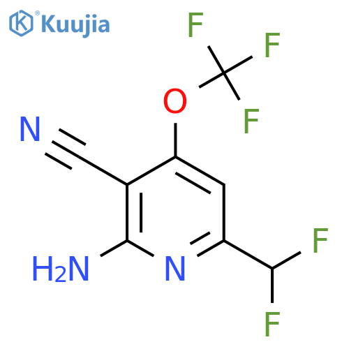 2-Amino-3-cyano-6-(difluoromethyl)-4-(trifluoromethoxy)pyridine structure