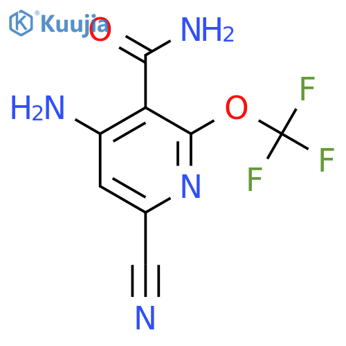 4-Amino-6-cyano-2-(trifluoromethoxy)pyridine-3-carboxamide structure