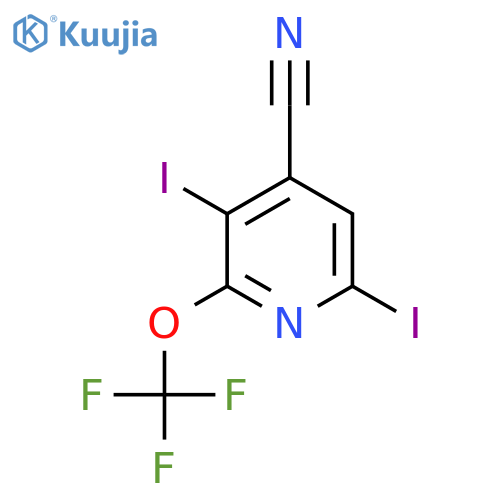4-Cyano-3,6-diiodo-2-(trifluoromethoxy)pyridine structure