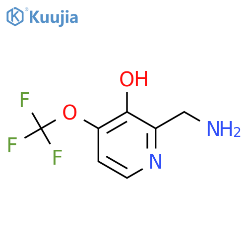 2-(Aminomethyl)-3-hydroxy-4-(trifluoromethoxy)pyridine structure