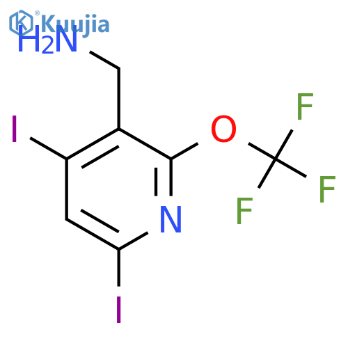 3-(Aminomethyl)-4,6-diiodo-2-(trifluoromethoxy)pyridine structure