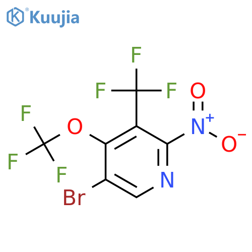 5-Bromo-2-nitro-4-(trifluoromethoxy)-3-(trifluoromethyl)pyridine structure