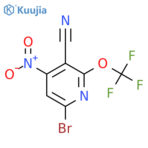 6-Bromo-3-cyano-4-nitro-2-(trifluoromethoxy)pyridine structure