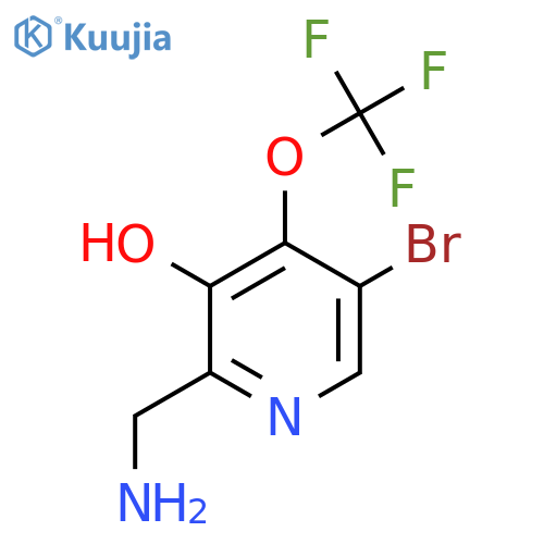 2-(Aminomethyl)-5-bromo-3-hydroxy-4-(trifluoromethoxy)pyridine structure