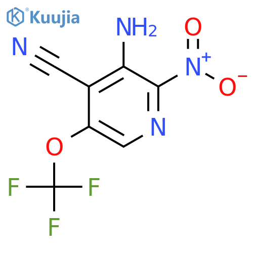 3-Amino-4-cyano-2-nitro-5-(trifluoromethoxy)pyridine structure