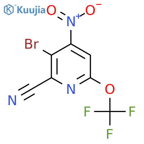 3-Bromo-2-cyano-4-nitro-6-(trifluoromethoxy)pyridine structure