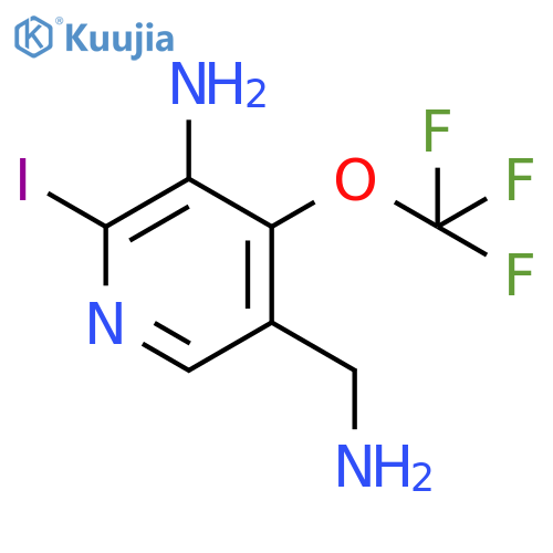 3-Amino-5-(aminomethyl)-2-iodo-4-(trifluoromethoxy)pyridine structure