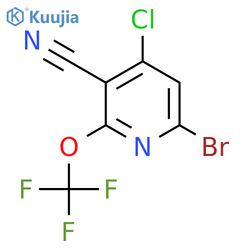 6-Bromo-4-chloro-3-cyano-2-(trifluoromethoxy)pyridine structure