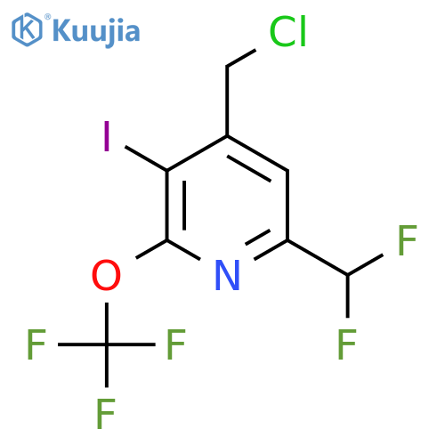 4-(Chloromethyl)-6-(difluoromethyl)-3-iodo-2-(trifluoromethoxy)pyridine structure