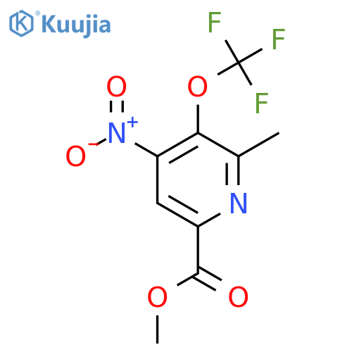 Methyl 2-methyl-4-nitro-3-(trifluoromethoxy)pyridine-6-carboxylate structure
