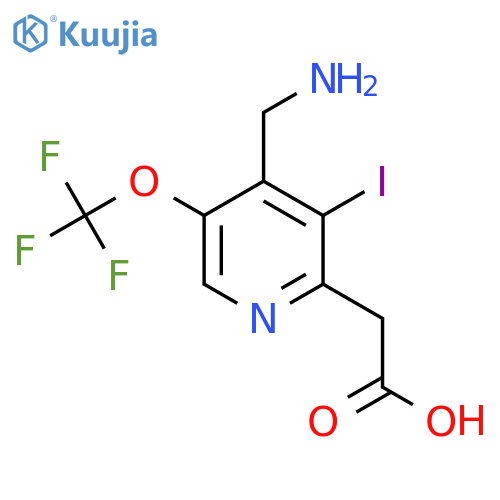 4-(Aminomethyl)-3-iodo-5-(trifluoromethoxy)pyridine-2-acetic acid structure