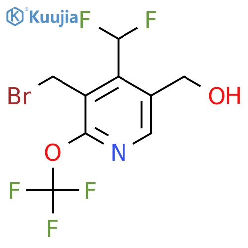 3-(Bromomethyl)-4-(difluoromethyl)-2-(trifluoromethoxy)pyridine-5-methanol structure