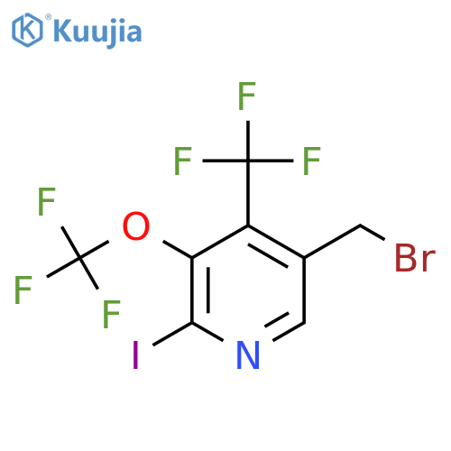 5-(Bromomethyl)-2-iodo-3-(trifluoromethoxy)-4-(trifluoromethyl)pyridine structure