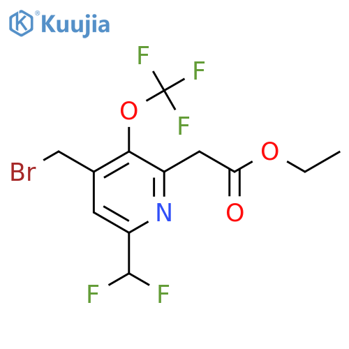 Ethyl 4-(bromomethyl)-6-(difluoromethyl)-3-(trifluoromethoxy)pyridine-2-acetate structure